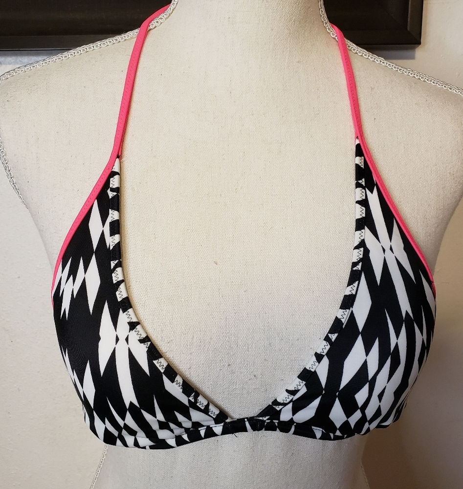 Victoria's Secret Black & White Bikini Top